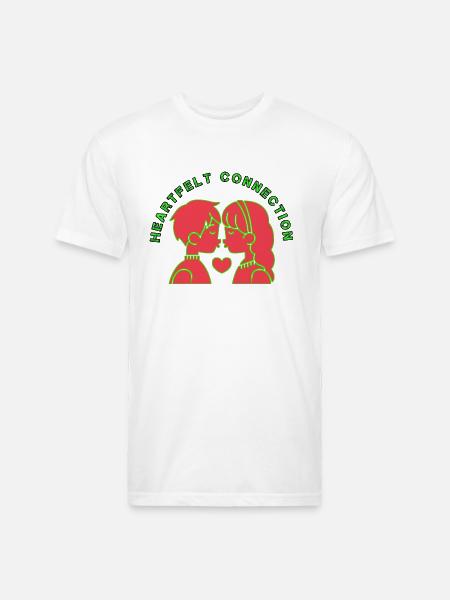 Heartfelt connection logo - Unisex Poly/Cotton T-Shirt - white