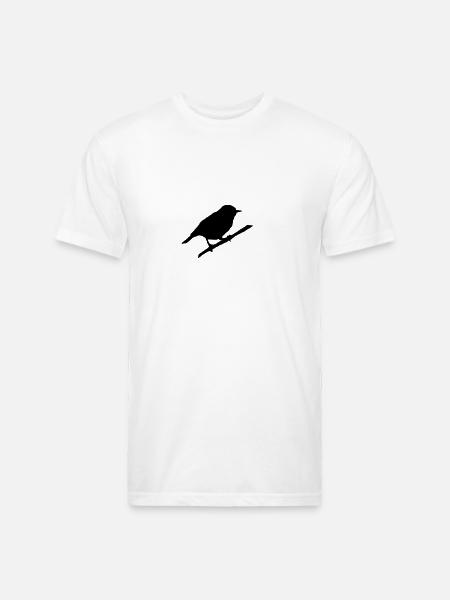 Bird - Unisex Poly/Cotton T-Shirt - white