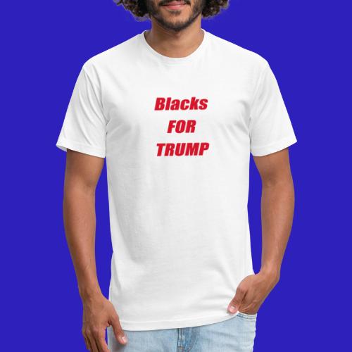 BLACKS FOR TRUMP - Men’s Fitted Poly/Cotton T-Shirt