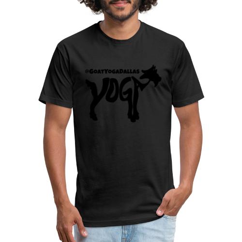 Goat Yoga Dallas - Men’s Fitted Poly/Cotton T-Shirt