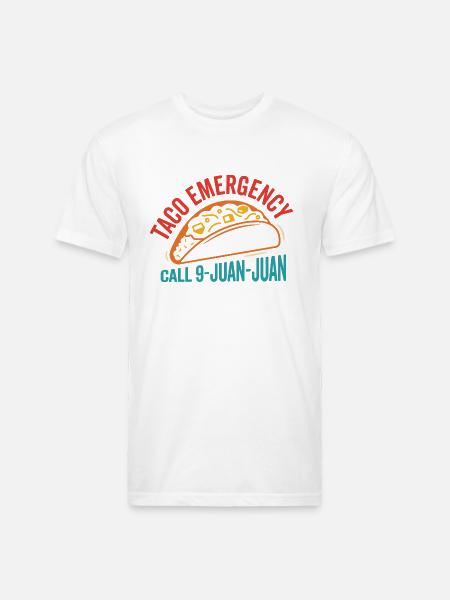 Taco Emergency Call 9-Juan-Juan Funny - Unisex Poly/Cotton T-Shirt - white
