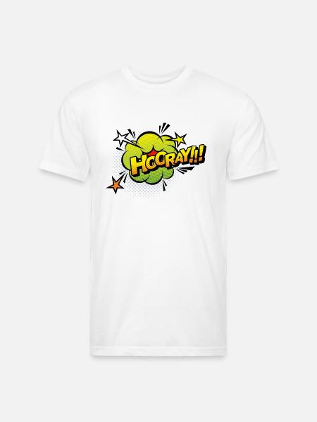 hooray!! - Unisex Poly/Cotton T-Shirt - white