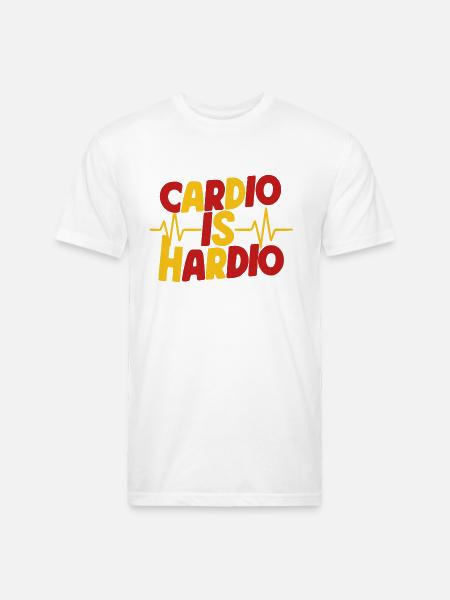 Cardio is Hardio - Unisex Poly/Cotton T-Shirt - white