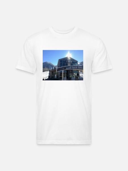 Aspen Gondola - Unisex Poly/Cotton T-Shirt - white