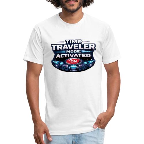 Time Traveler Mode – Futuristic Neon Sci-Fi Tee - Unisex Poly/Cotton T-Shirt