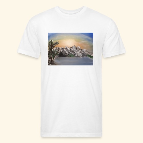 Snow Desert - Men’s Fitted Poly/Cotton T-Shirt