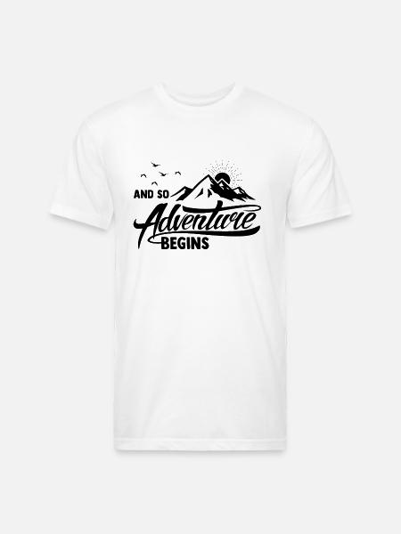 AND SO Adventure BEGINS - Unisex Poly/Cotton T-Shirt - white