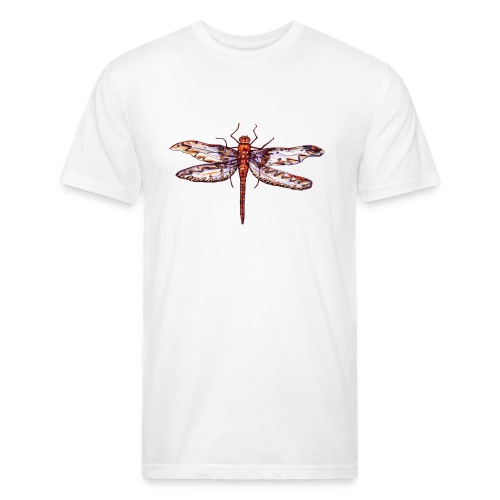 Dragonfly red - Men’s Fitted Poly/Cotton T-Shirt