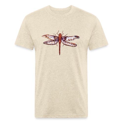 Dragonfly red - Men’s Fitted Poly/Cotton T-Shirt