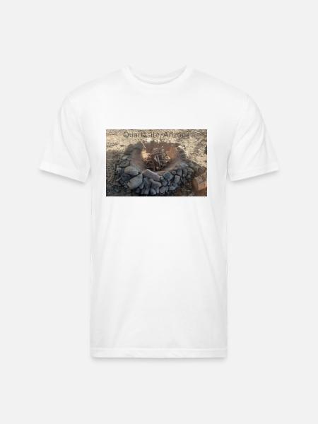 Quartzsite Un-Lit Campfire - Unisex Poly/Cotton T-Shirt - white