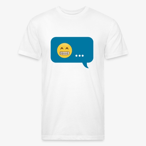 Grin Emojii - Men’s Fitted Poly/Cotton T-Shirt