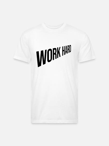 Design work hard - Unisex Poly/Cotton T-Shirt - white