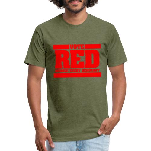 Remove every Democrat - Men’s Fitted Poly/Cotton T-Shirt