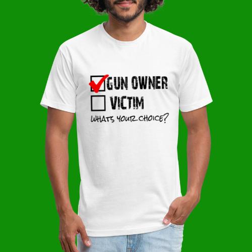 Gun Owner Victim Choice - Men’s Fitted Poly/Cotton T-Shirt