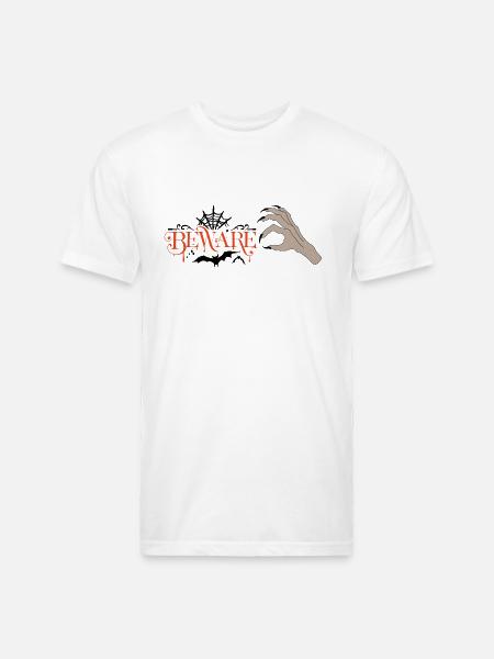 Beware - Unisex Poly/Cotton T-Shirt - white