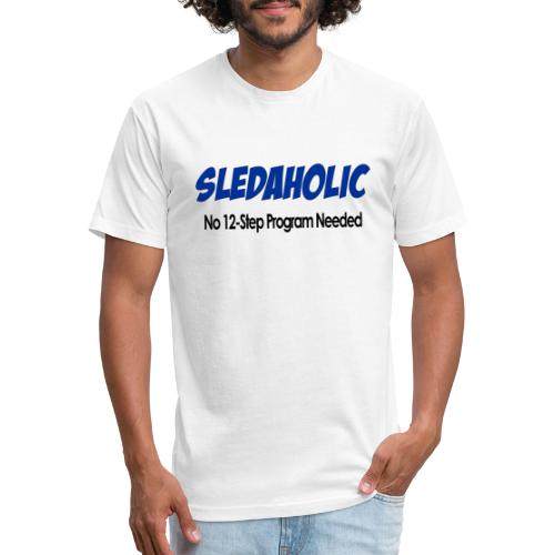Sledaholic 12 Step Program - Men’s Fitted Poly/Cotton T-Shirt