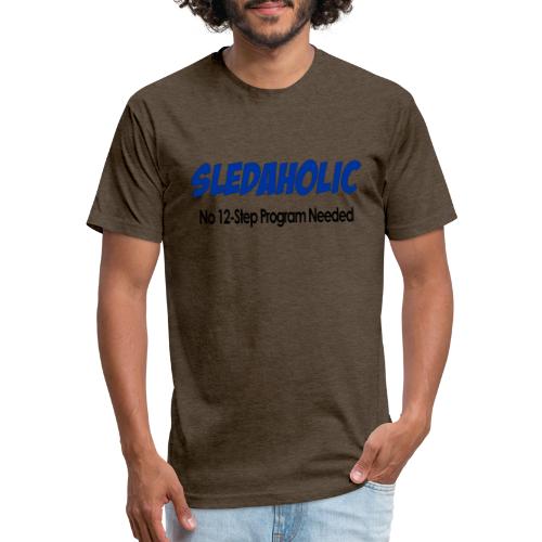 Sledaholic 12 Step Program - Men’s Fitted Poly/Cotton T-Shirt