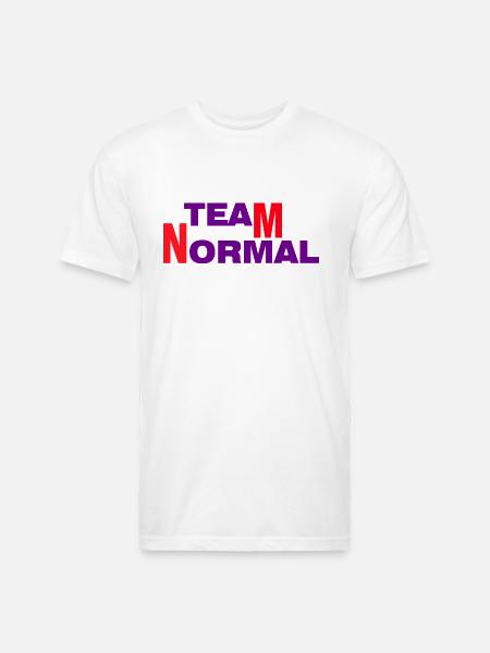 TEAM NORMAL - Unisex Poly/Cotton T-Shirt - white