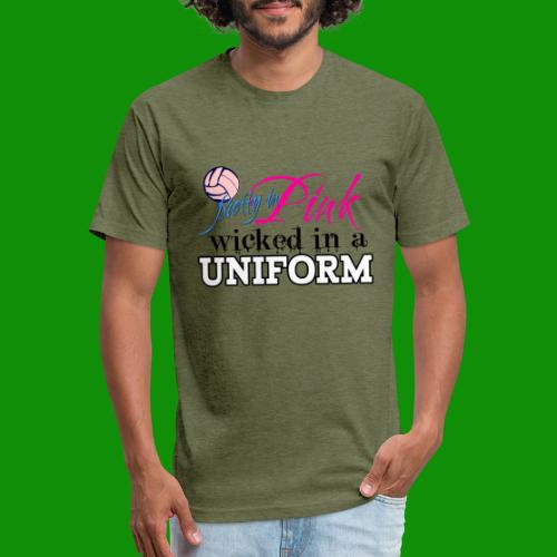 Wicked in Uniform Volleyball - Men’s Fitted Poly/Cotton T-Shirt