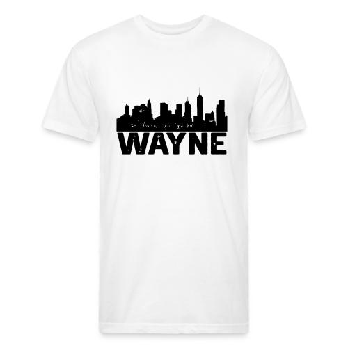 Wayne Skyline Black Wayne Michigan MI City Design - Unisex Poly/Cotton T-Shirt