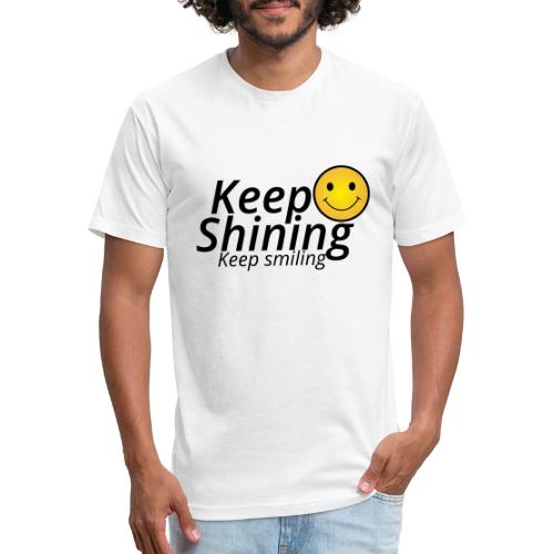 Keep Smiling Typography Merch Positive Motivation - Unisex Poly/Cotton T-Shirt