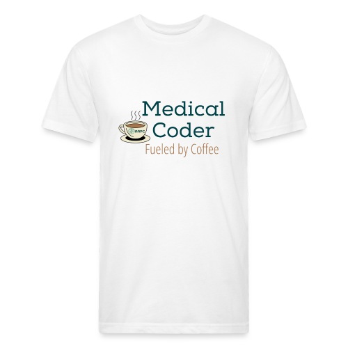 Medical Coder Fueled by Coffee- AAPC - Men’s Fitted Poly/Cotton T-Shirt