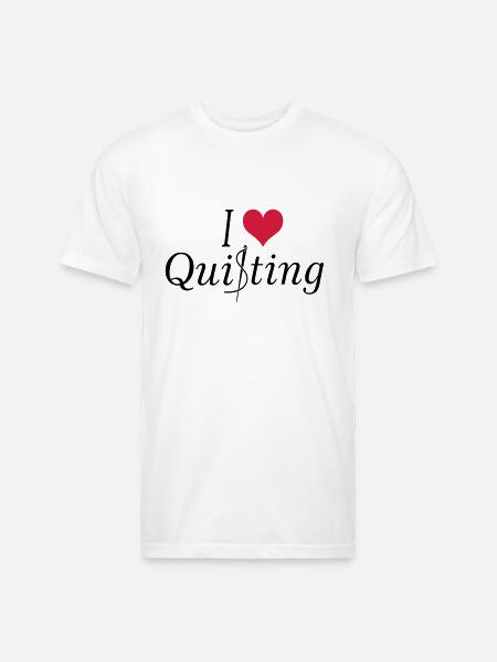 I love Quilting - Unisex Poly/Cotton T-Shirt - white