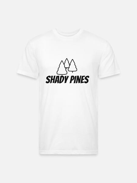 Shady Pines - Unisex Poly/Cotton T-Shirt - white