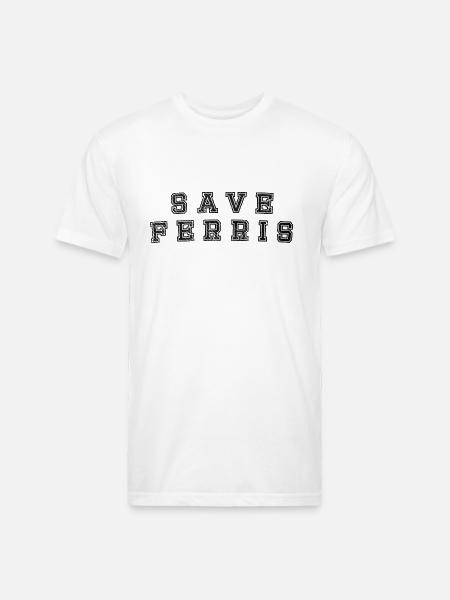 SAVE FERRIS funny - Unisex Poly/Cotton T-Shirt - white