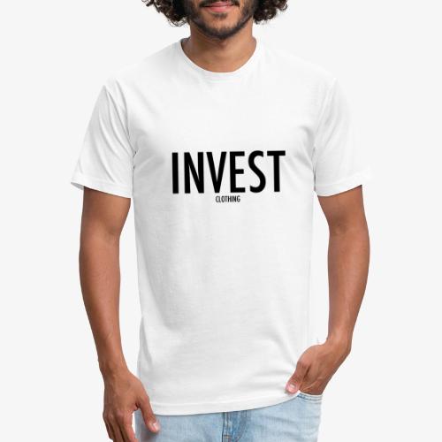 invest clothing black text - Men’s Fitted Poly/Cotton T-Shirt