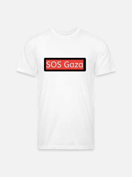 SOS Gaza - Unisex Poly/Cotton T-Shirt - white