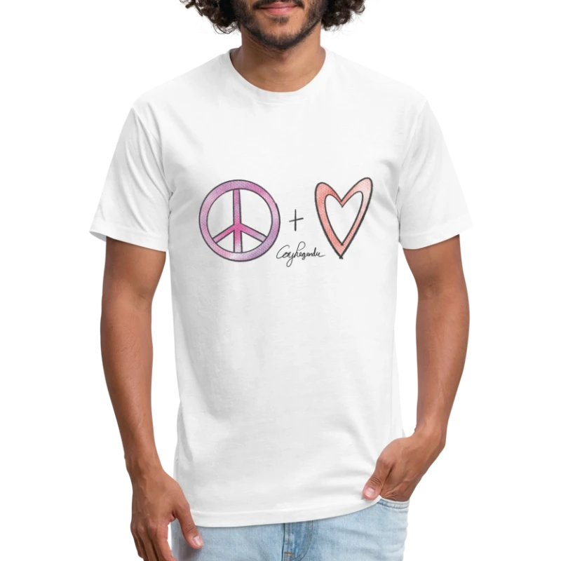 Peace & Love | Cory Signature Collection - Fitted Cotton/Poly T-Shirt by Next Level