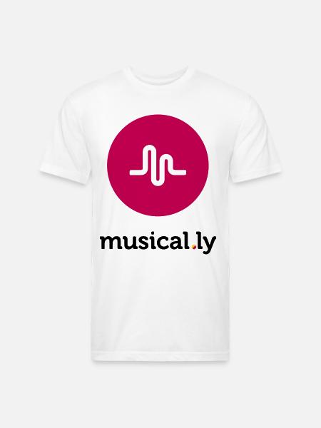 Musical.ly Logo - Unisex Poly/Cotton T-Shirt - white