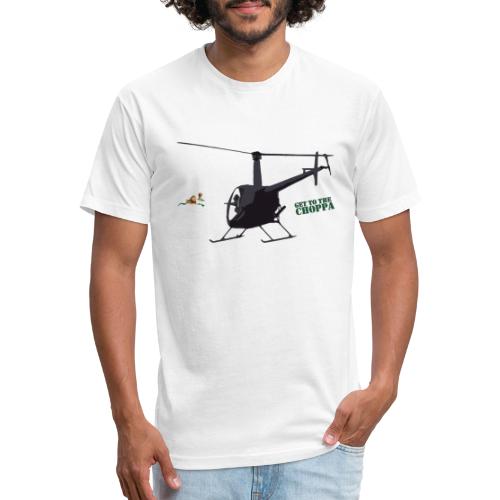 Get to the Choppa but Colorful - Men’s Fitted Poly/Cotton T-Shirt