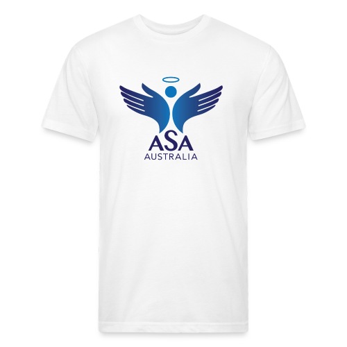 3459 Angelman Logo AUSTRALIA FA CMYK - Men’s Fitted Poly/Cotton T-Shirt