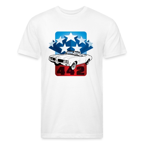 auto_oldsmobile_442_001 - Fitted Cotton/Poly T-Shirt by Next Level