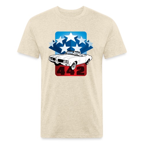 auto_oldsmobile_442_001 - Men’s Fitted Poly/Cotton T-Shirt