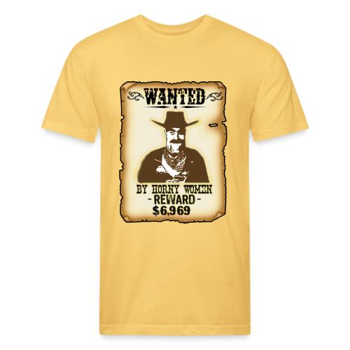 Cowboy Ox-Mad Wanted Poster! - Men’s Fitted Poly/Cotton T-Shirt