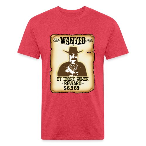 Cowboy Ox-Mad Wanted Poster! - Men’s Fitted Poly/Cotton T-Shirt