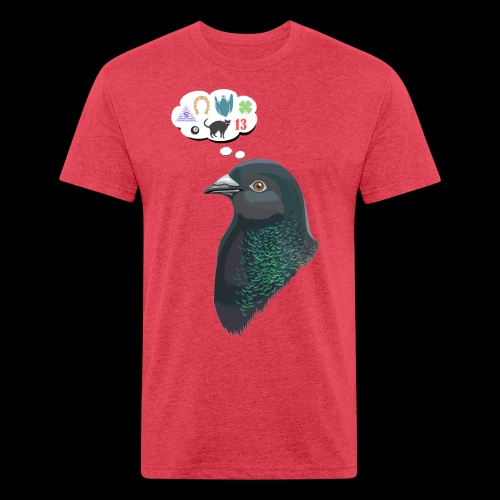 Skinner's Pigeon - Men’s Fitted Poly/Cotton T-Shirt