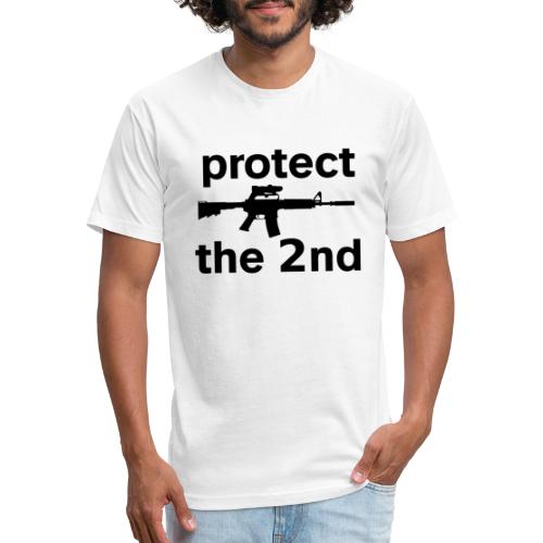 PROTECT THE 2ND - Men’s Fitted Poly/Cotton T-Shirt