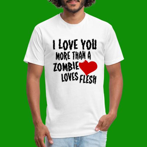 Zombie Love - Men’s Fitted Poly/Cotton T-Shirt