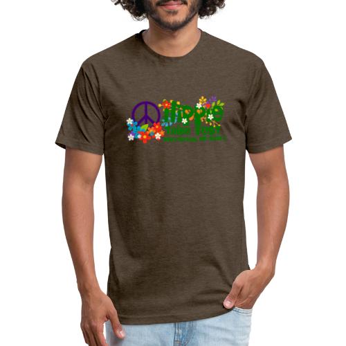 Hippie Tribe Fest! - Men’s Fitted Poly/Cotton T-Shirt