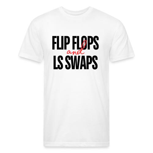 Flip Flops and LS Swaps (RED) - Unisex Poly/Cotton T-Shirt