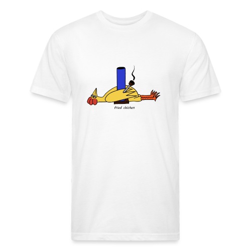 fried chicken - Men’s Fitted Poly/Cotton T-Shirt