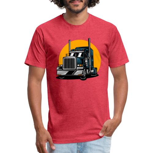 Tractor Trailer - Unisex Poly/Cotton T-Shirt