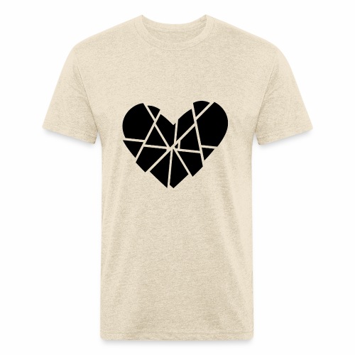 Heart Broken Shards Anti Valentine's Day - Men’s Fitted Poly/Cotton T-Shirt