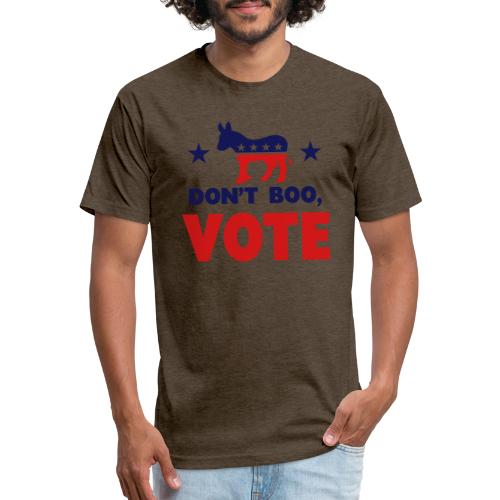 Don't Boo, Vote - Fitted Cotton/Poly T-Shirt by Next Level