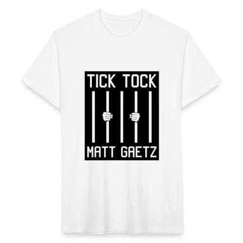 Tick Tock Matt Gaetz Prison - Fitted Cotton/Poly T-Shirt by Next Level