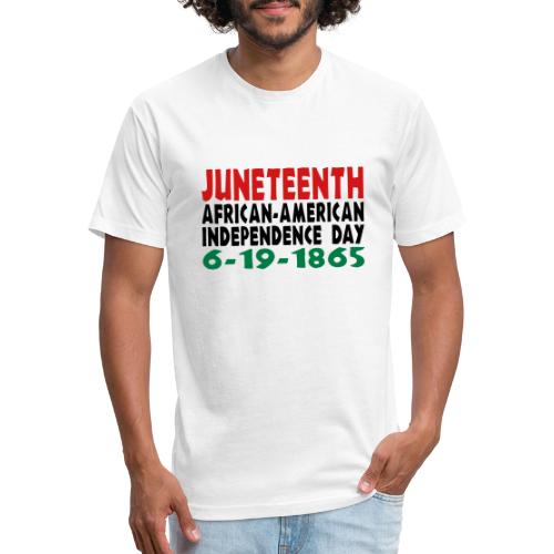 Junteenth Independence Day - Men’s Fitted Poly/Cotton T-Shirt